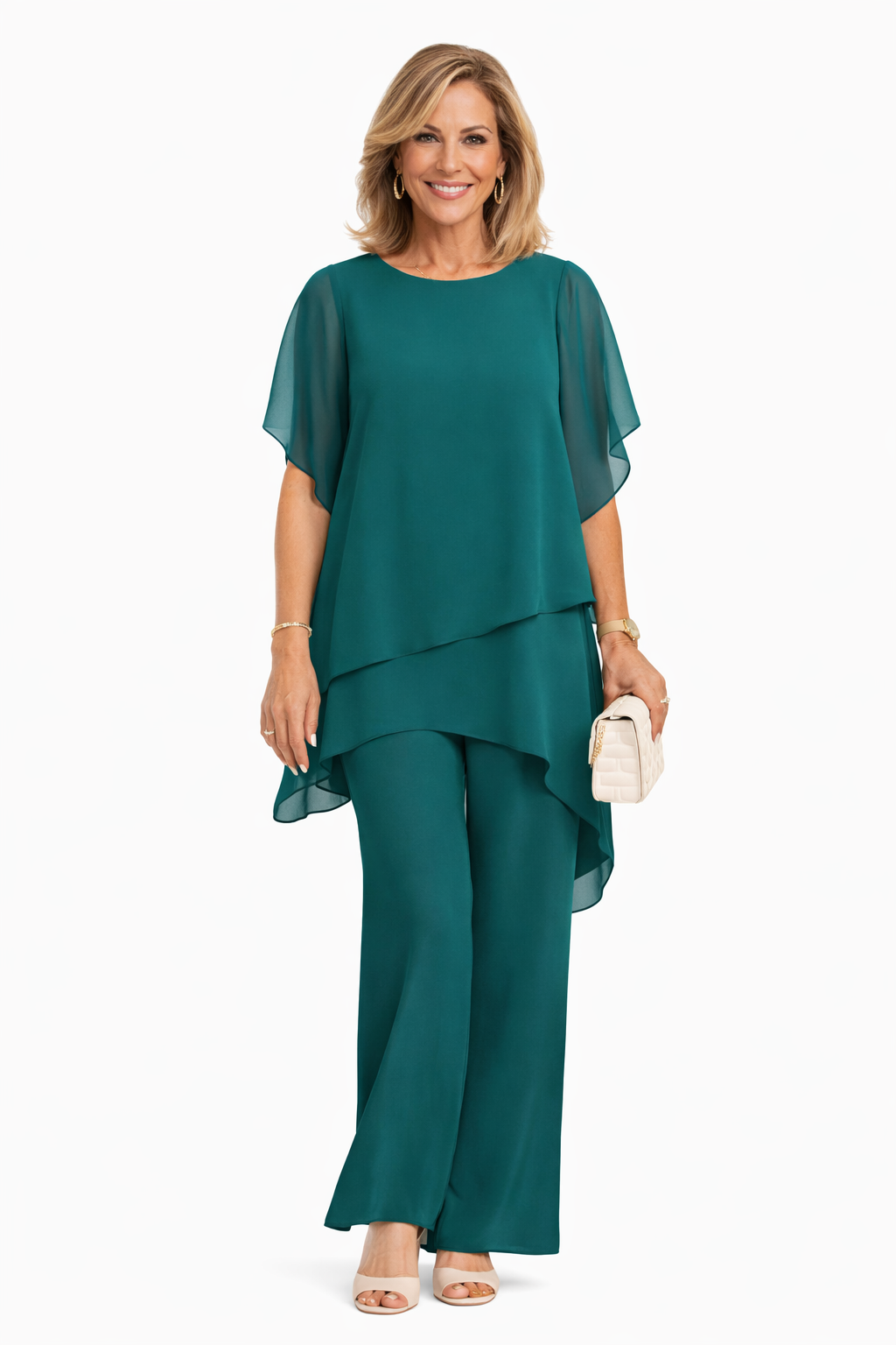 ROUSSEAU BORDEAUX | ENSEMBLE ÉLÉGANT FLUIDE POUR FEMME