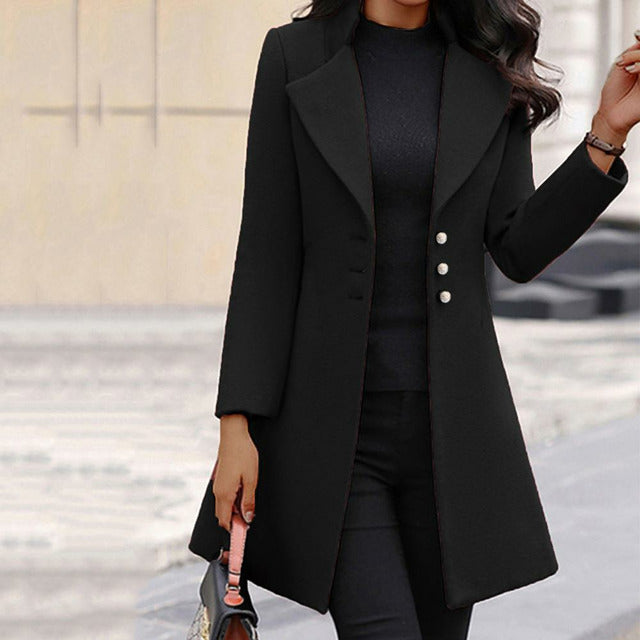 ROUSSEAU BORDEAUX | MANTEAU MÉLANGE DE LAINE POUR FEMMES