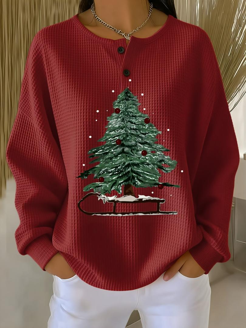 ROUSSEAU BORDEAUX | PULL EN TRICOT GAUFRE POUR FEMMES
