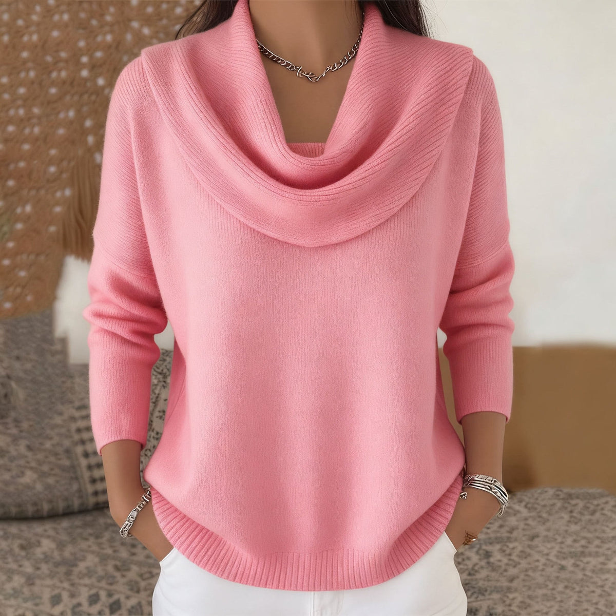 ROUSSEAU BORDEAUX | PULL À COL GRACIEUX POUR FEMMES