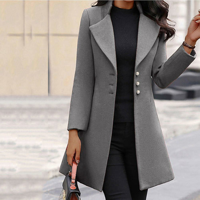ROUSSEAU BORDEAUX | MANTEAU MÉLANGE DE LAINE POUR FEMMES