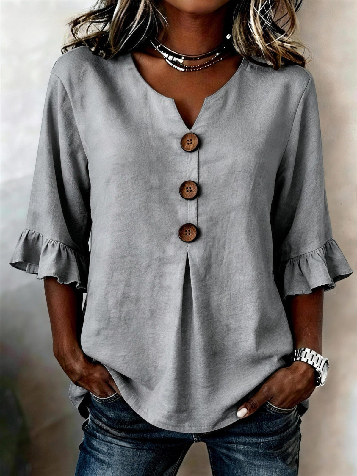 ROUSSEAU BORDEAUX | BLOUSE À VOLANTS ROMANTIQUE POUR FEMMES