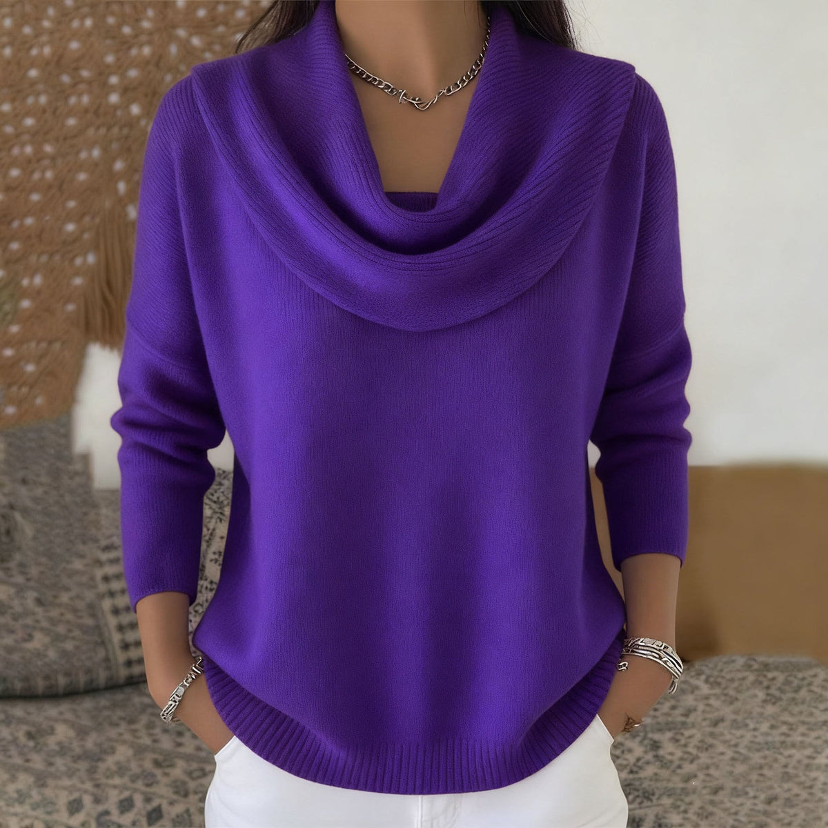 ROUSSEAU BORDEAUX | PULL À COL GRACIEUX POUR FEMMES