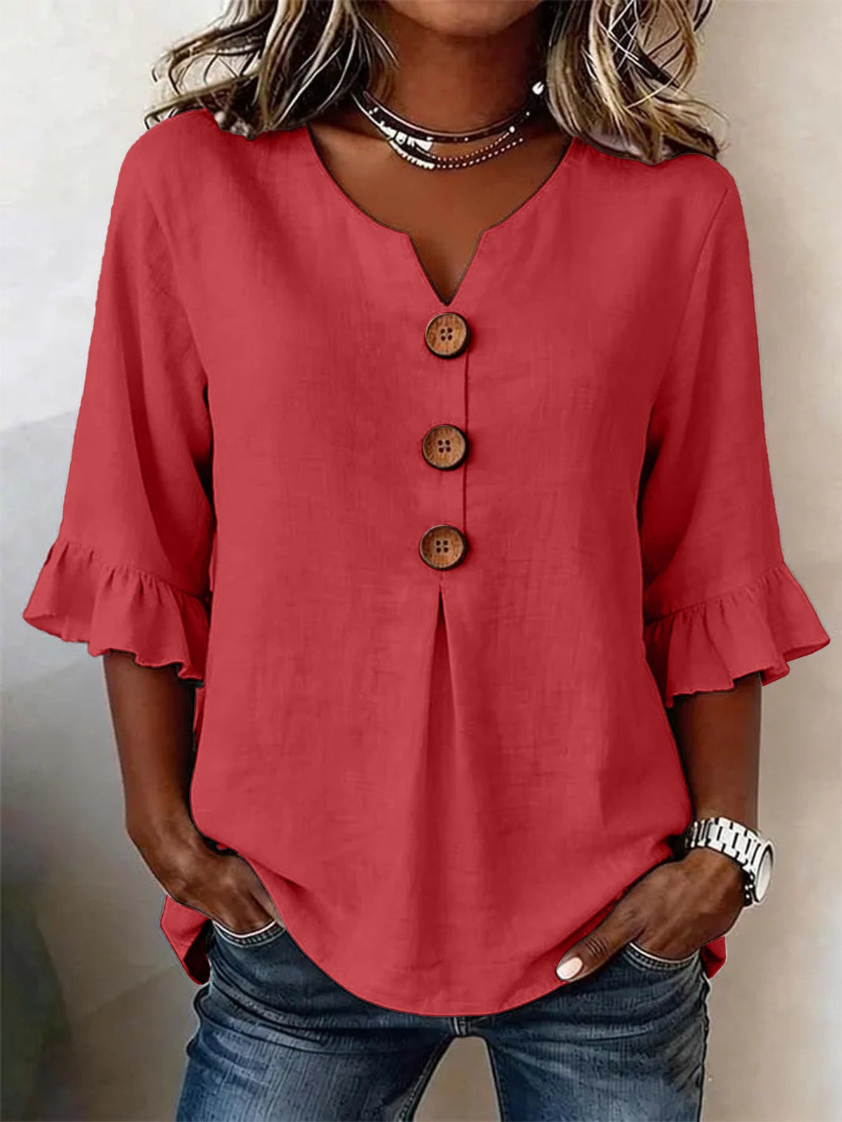 ROUSSEAU BORDEAUX | BLOUSE À VOLANTS ROMANTIQUE POUR FEMMES