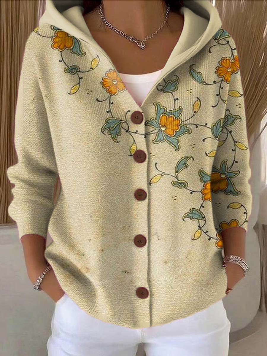 ROUSSEAU BORDEAUX | GILET À CAPUCHE PATCHWORK POUR FEMMES