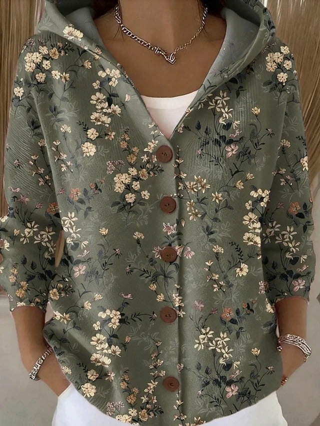 ROUSSEAU BORDEAUX | GILET À CAPUCHE PATCHWORK POUR FEMMES