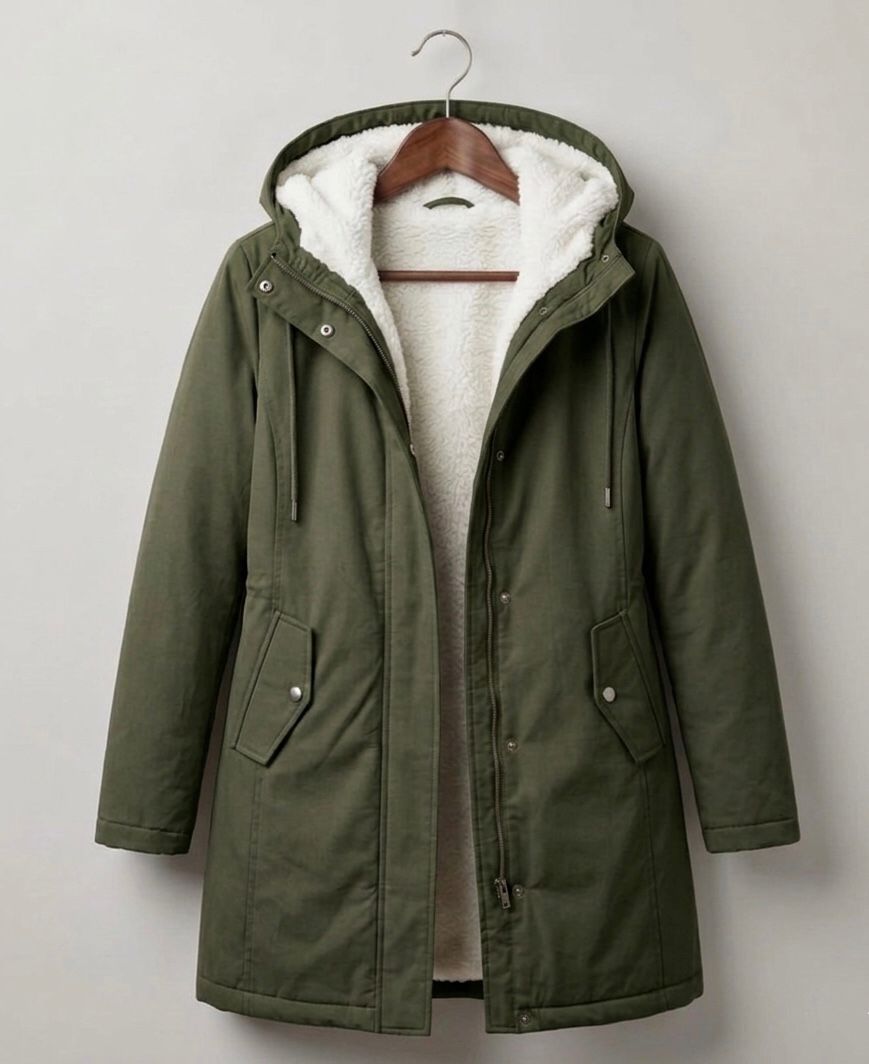 ROUSSEAU BORDEAUX| PARKA D'HIVER DOUBLÉE EN POLAIRE POUR FEMMES