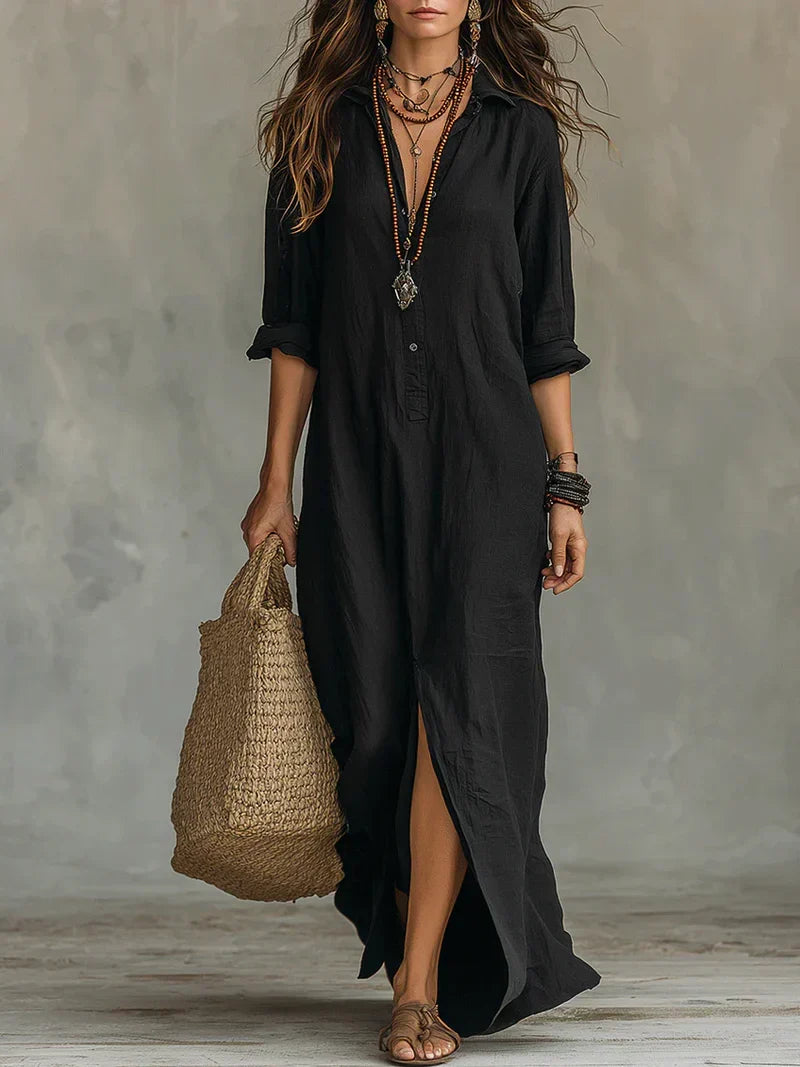 ROUSSEAU BORDEAUX | ROBE MAXI CHIC FLUIDE POUR FEMMES