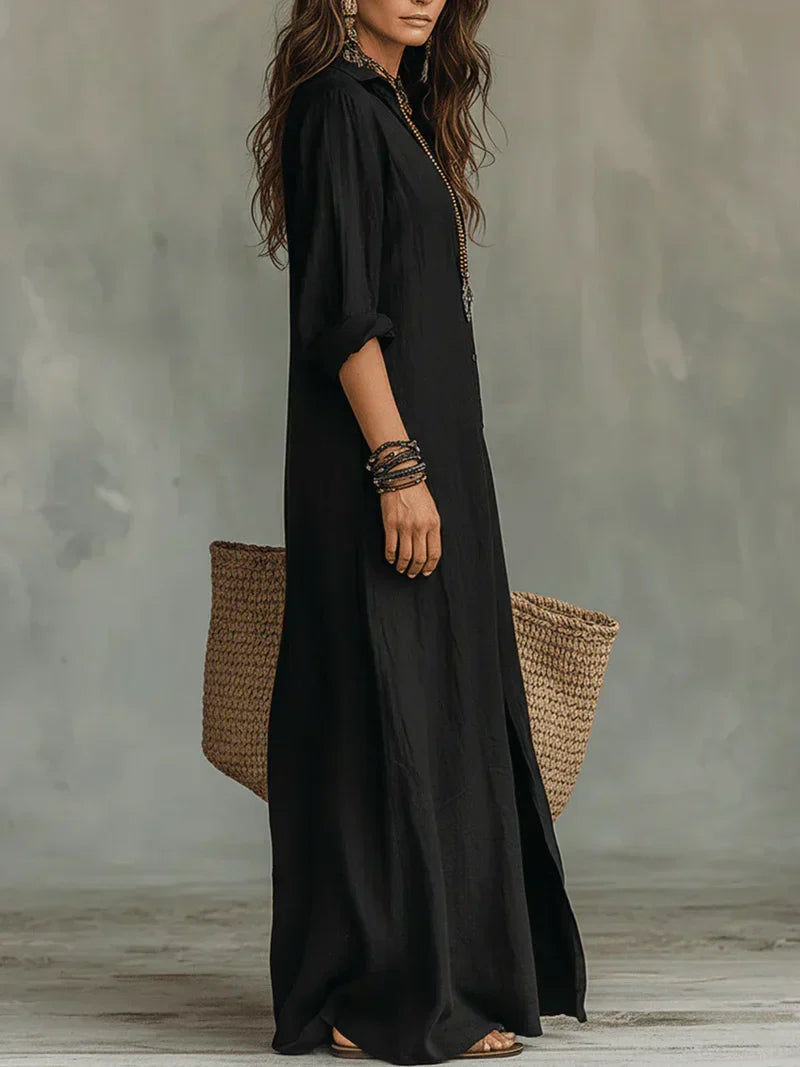 ROUSSEAU BORDEAUX | ROBE MAXI CHIC FLUIDE POUR FEMMES