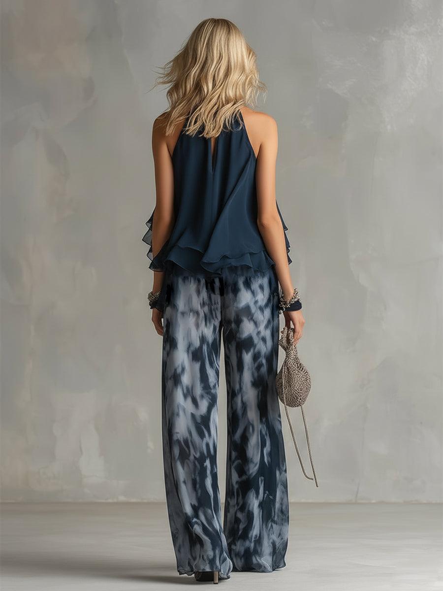 ROUSSEAU BORDEAUX | ENSEMBLE PANTALON FLUIDE POUR FEMMES