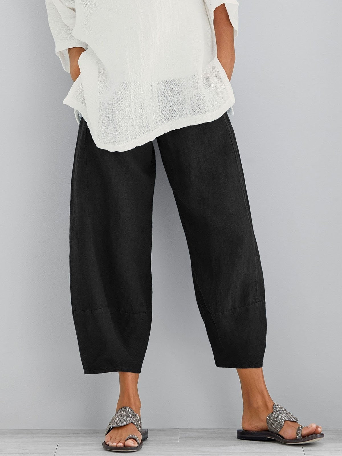 ROUSSEAU BORDEAUX | PANTALONS CROP EN COTON POUR FEMMES