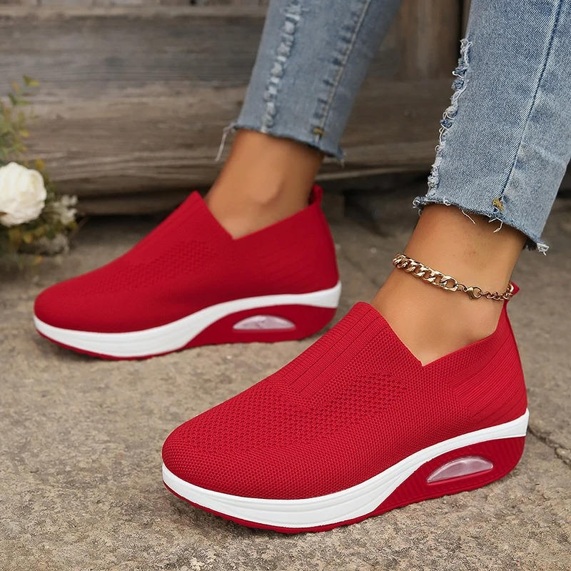 ROUSSEAU BORDEAUX| BASKETS MESH À ENFILER POUR FEMMES
