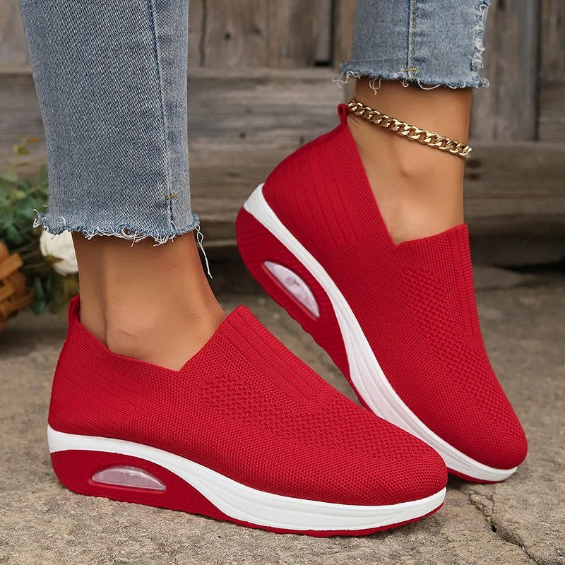 ROUSSEAU BORDEAUX| BASKETS MESH À ENFILER POUR FEMMES