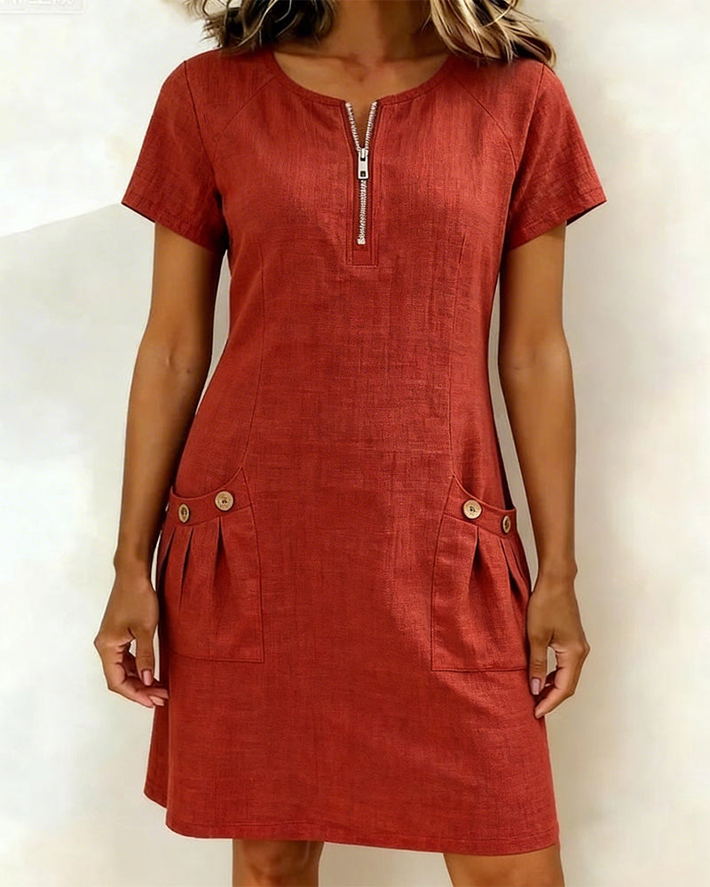ROUSSEAU BORDEAUX | ROBE EN MELANGE DE LIN POUR FEMMES