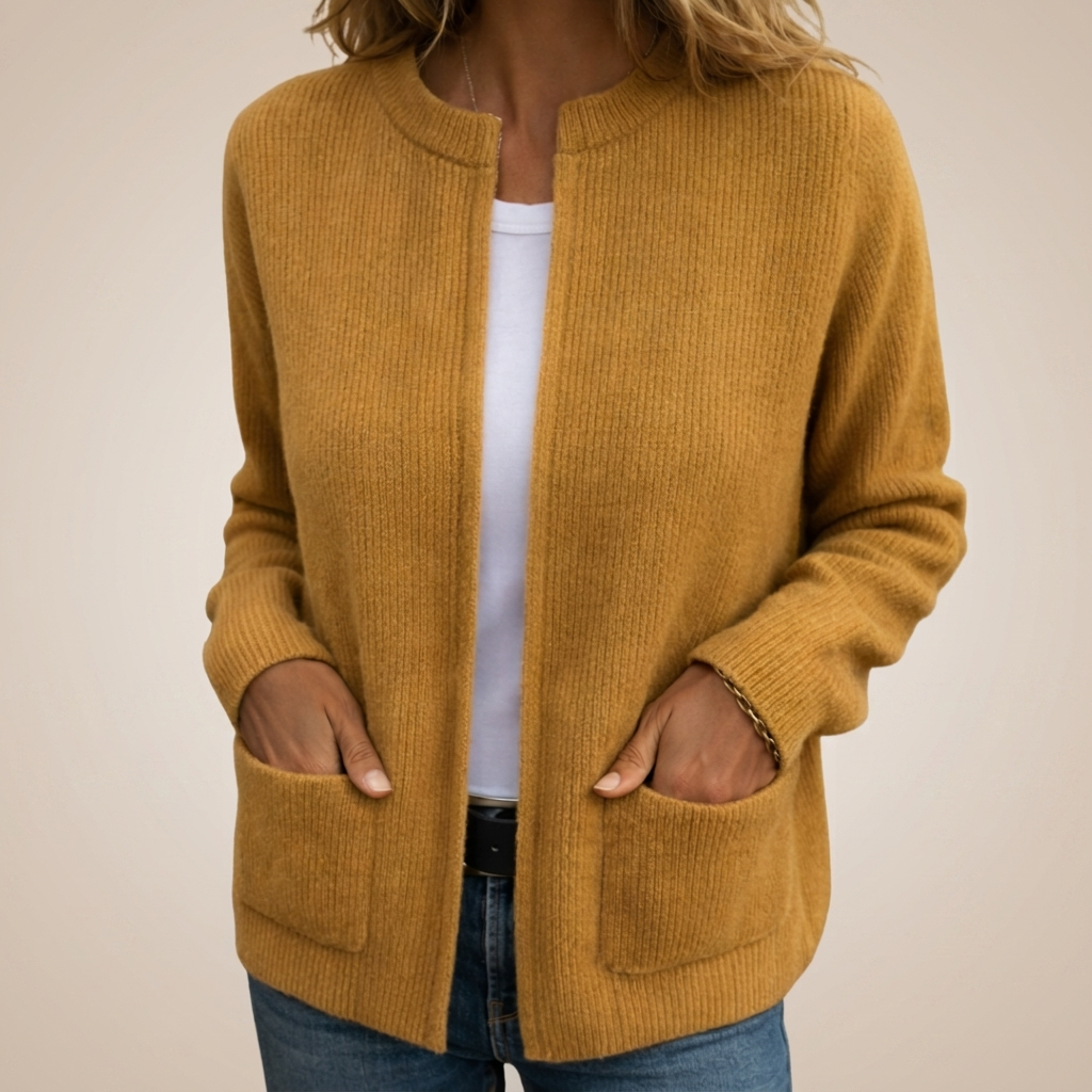 ROUSSEAU BORDEAUX | GILET EN TRICOT À FERMETURE ÉCLAIR POUR FEMMES