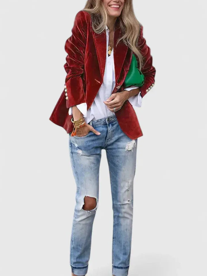 ROUSSEAU BORDEAUX | BLAZER ÉLÉGANT POUR FEMME
