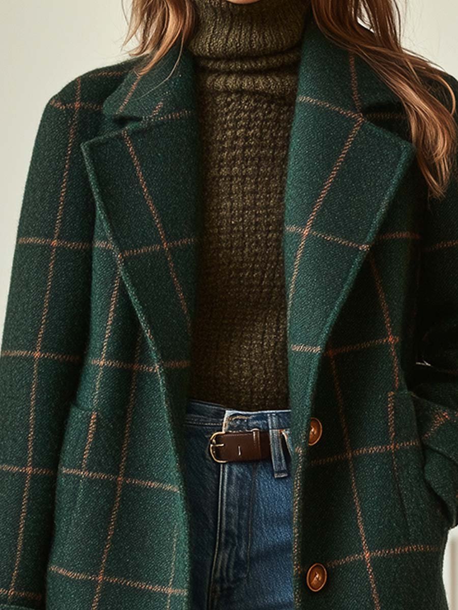 ROUSSEAU BORDEAUX | MANTEAU À CARREAUX POUR FEMMES