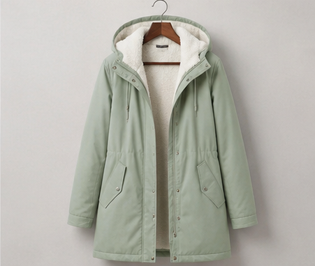 ROUSSEAU BORDEAUX| PARKA D'HIVER DOUBLÉE EN POLAIRE POUR FEMMES