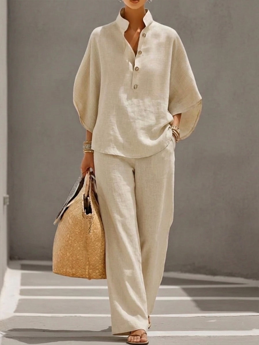 ROUSSEAU BORDEAUX | ENSEMBLE EN LIN POUR FEMMES