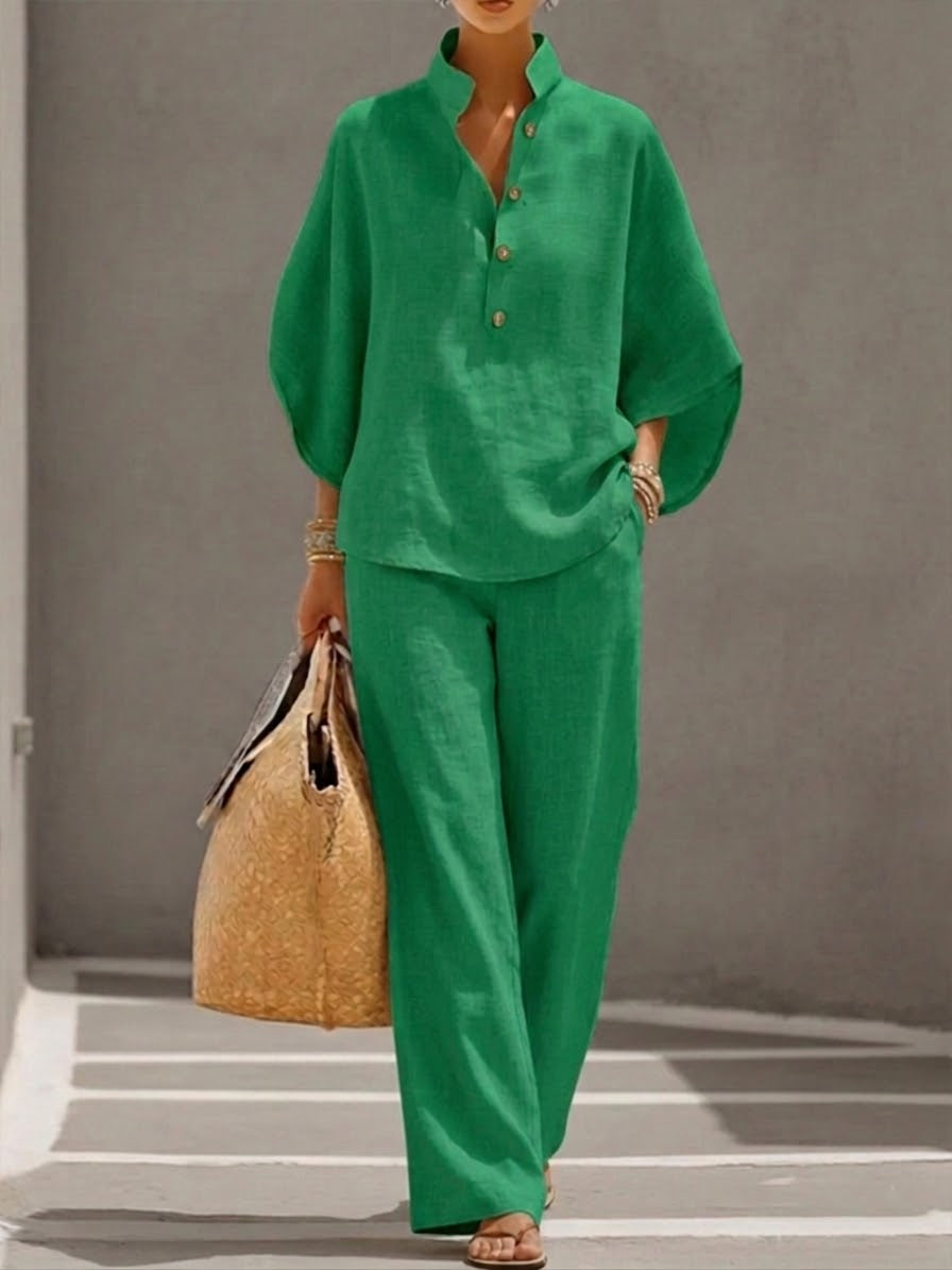 ROUSSEAU BORDEAUX | ENSEMBLE EN LIN POUR FEMMES