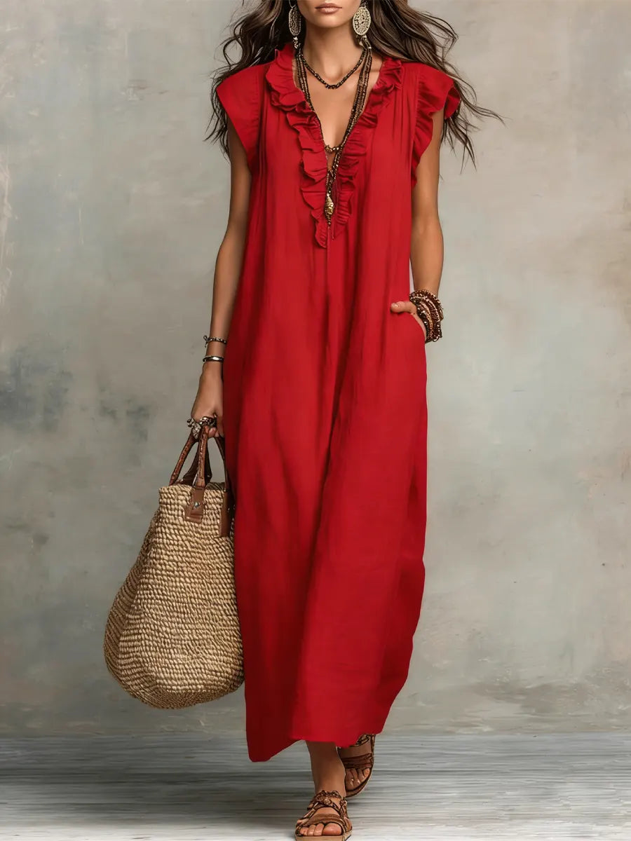 ROUSSEAU BORDEAUX | ROBE BOHÉMIENNE CHIC ET FLUIDE POUR FEMMES