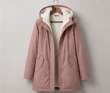 ROUSSEAU BORDEAUX| PARKA D'HIVER DOUBLÉE EN POLAIRE POUR FEMMES