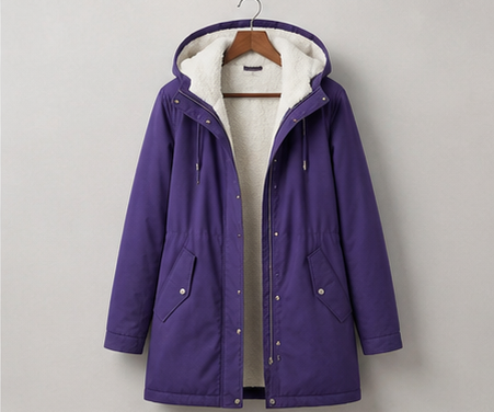 ROUSSEAU BORDEAUX| PARKA D'HIVER DOUBLÉE EN POLAIRE POUR FEMMES