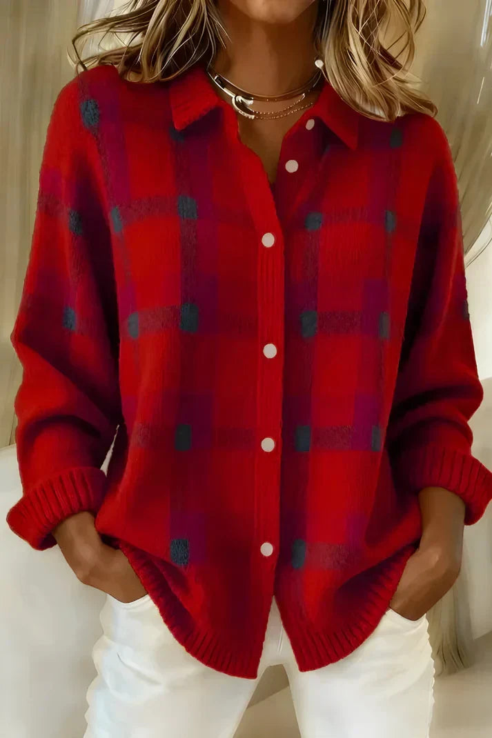ROUSSEAU BORDEAUX | GILET LONG À BOUTONS POUR FEMMES